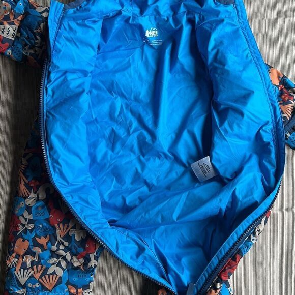 REI Insulated Down Baby Bunting Snow Suit 6-12 mo Unisex Woodland Friends Animal - Picture 7 of 8